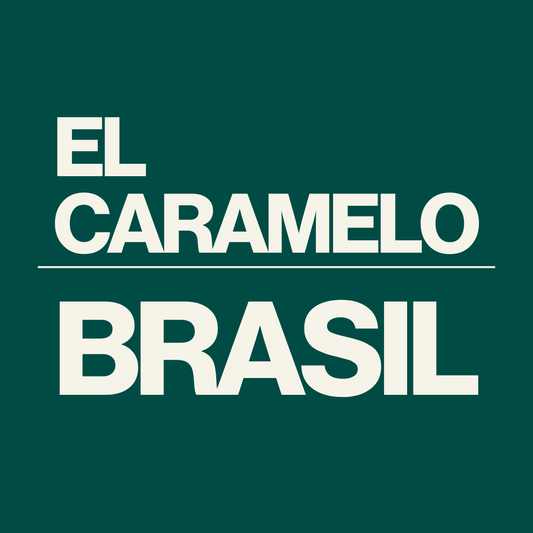 Etiqueta café El Caramelo de Brasil, café de especialidad de Levante Brew & Co., notas dulces y cuerpo redondo