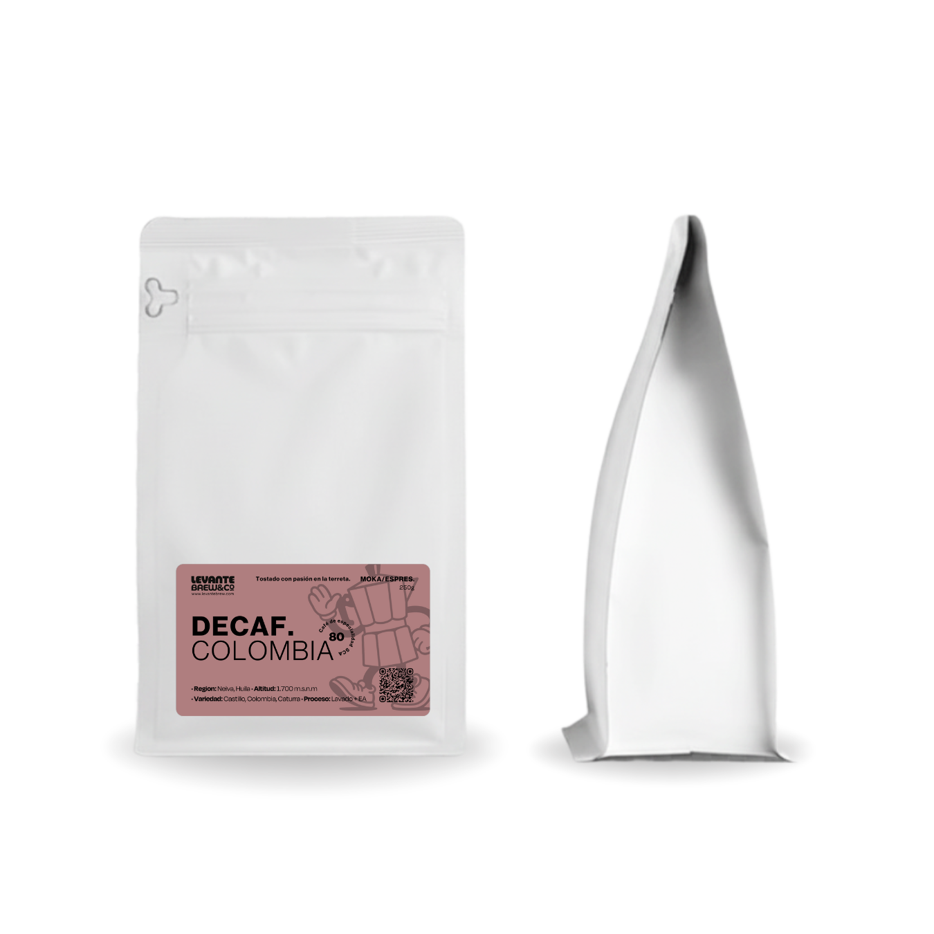 Bolsa de café Descafeinado 250g – Levante Brew & Co.