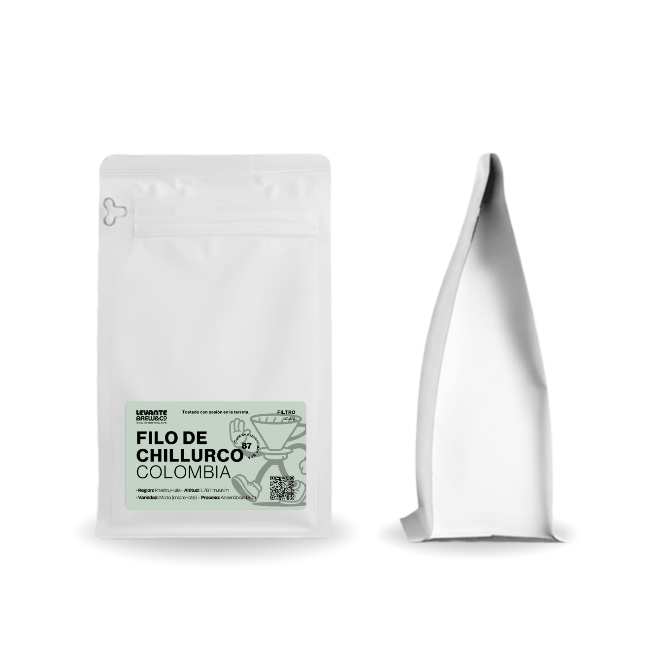 Bolsa de café Filo Chillurco 250g – Levante Brew & Co.